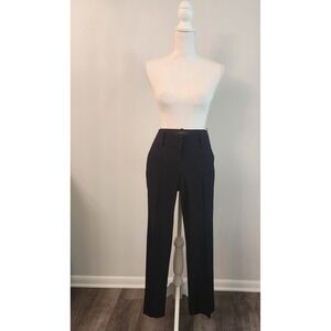 Ann Taylor Black Straight Leg Dress Pants – Classic Professional Fit Size 2P